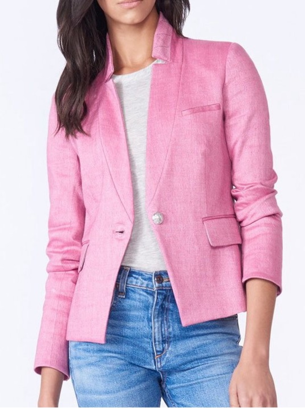 Veronica Beard Orchid Linen Blend Dickey Blazer Jacket 6